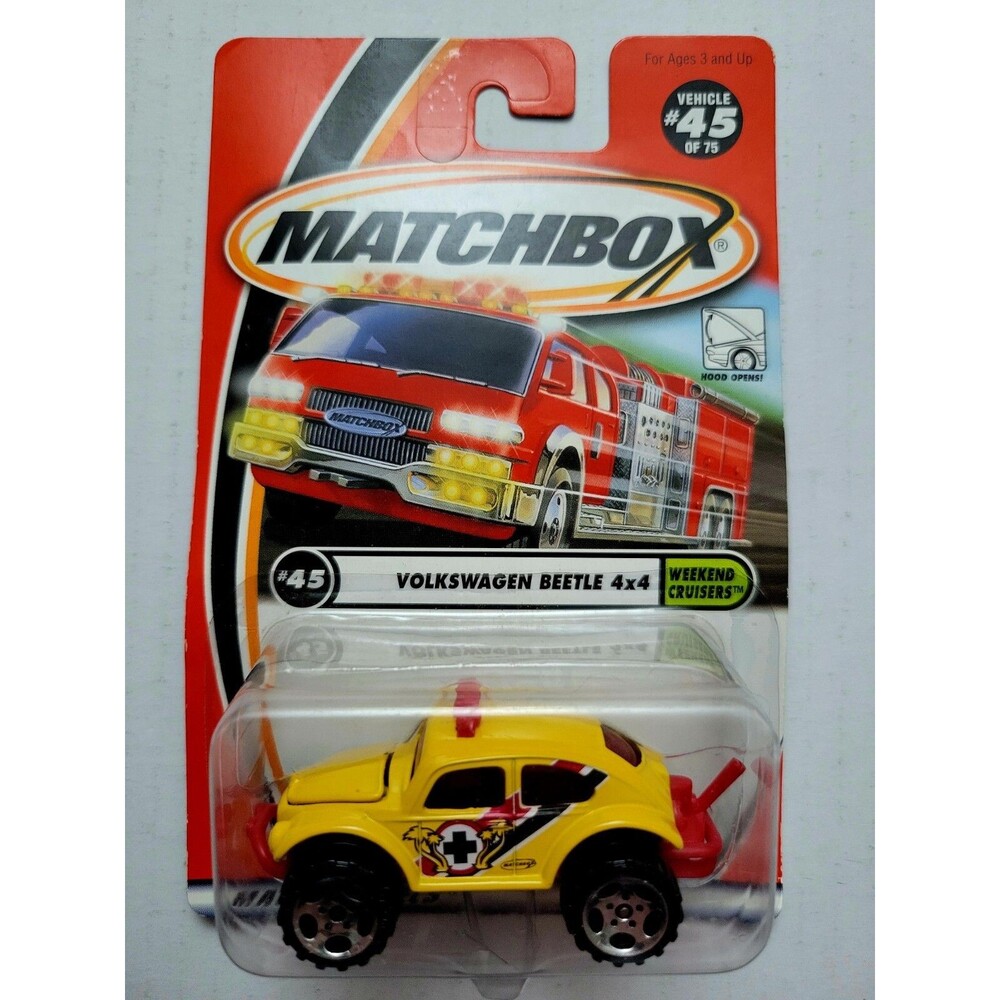 VTG 2001 MATCHBOX Weekend Cruisers #45 Volkswagen VW Beetle 4x4 Rescue / Sealed